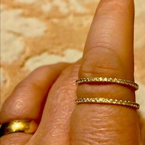Two Slim Eternity Band Rings